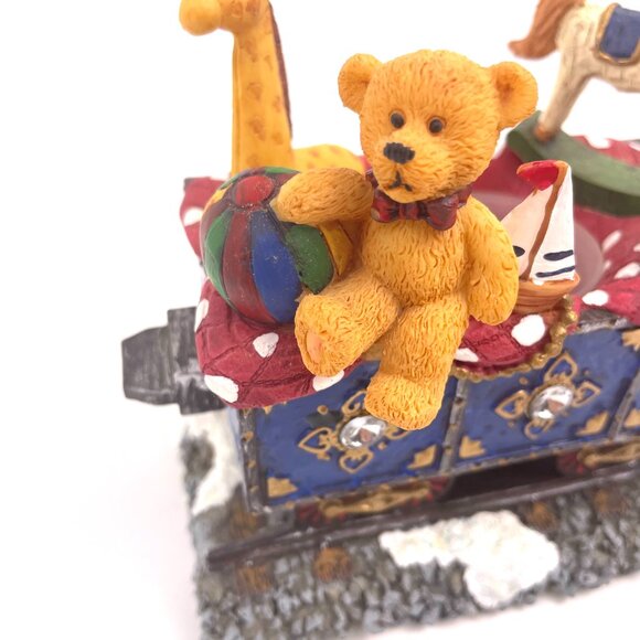 Vintage Holiday Time Christmas Train Candle Holder 3-Piece Set Total Length 17” - Picture 8 of 14